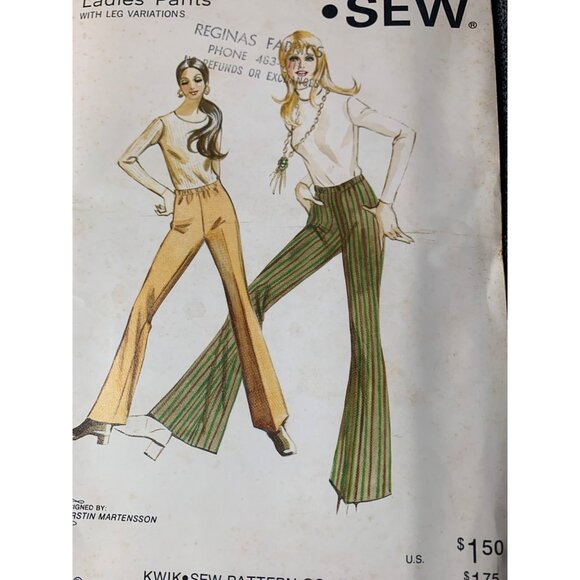 Kwik Sew Misses Pants Sewing Pattern sz 6-10 349 - uncut - Picture 2 of 9